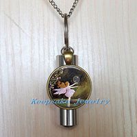 Ballet Fairy Stainless Steel Urn | Unisex Urn | Ballet Fairy Cremation Jewelry for Men | Mens Urn Jewelry | Urn Necklace | Ash Necklace | Urn Capsule
