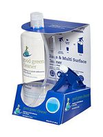 Good Green Cleaner Glass & Multi Surface Cleaner Starter Set 32 oz Reusable, Recyclable, Biodegradable, Sustainable, Ammonia-Free, Streak-Free, Pleasant Light Fragrance, Daily Cleaner, Non-Toxic