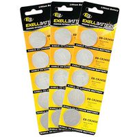 3X Exell 3-Volt Lithium Coin Cell Battery, EB-CR2450, 200 Milliamp Hours, 5-Pack Replaces DL2450, CR2450N, ECR2450, BR2450, BR2450-1W, CR2450N, KCR2450, LM2450, 5029LC