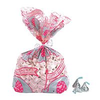 Fun Express - 1st Pink Elephant Cello Bags for Birthday - Party Supplies - Bags - Cellophane Bags - Birthday - 12 Pieces