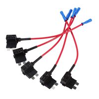 Automotive Blade Fuse Holder, Car Motor Add-a-Circuit Fuse TAP Adapter, 5pcs Add Circuit Medium Tap Piggy Back Standard Blade Fuse Boxe Holder ATO ATC