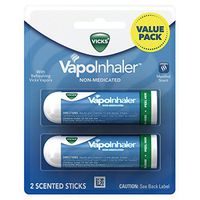 Vicks Vapoinhaler Portable Nasal Inhaler, 2 Count - Non-Medicated Vapors to Breathe Easy