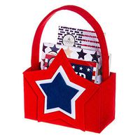Americana Napkin Set and Felt Bag - 7 x 3 x 7 Inches