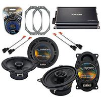 Compatible with Jeep Wrangler 1997-2006 OEM Speaker Replacement Harmony R46 R65 & CXA300.4 Amp (Renewed)