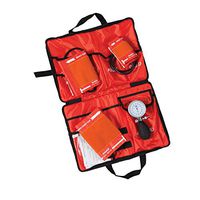 MABIS Medic-Kit3 EMT and Paramedic First Aid Kit with 3 Calibrated Nylon Blood Pressure Cuffs, Sizes Included: Large Adult, Adult and Child, Orange