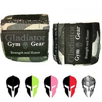 GLADIATOR GYM GEAR Weightlifting Knee Wraps – Compression Elastic Support & Protection Power wrap for Fitness & Powerlifting. Kneewraps for Bodybuilding WOD Cross Training for Men Women (White Camo)