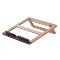 Portable Foldable Laptop Support Stand Update Version Kirigen- Wooden Office Desktop PC Cooling Stand Holder Mount for 10 to 15.6 Inch Notebooks Solid Wood Style（LT02-1G)