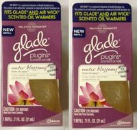 Glade Relaxing Moments PlugIns Scented Oil Refill, Water Blossoms, 2 Pack Special