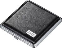 Personalized Visol Gerald Black Leather Double Sided Cigarette Case with Free Engraving