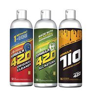 Formula 420 Bundle Pack : 1 Bottle Glass Metal Ceramic Pipe Original Cleaner 12 oz, 1 Bottle ALL NATURAL Formula 420 Pipe Cleaner - Cleans - Glass, Pyrex, Metal, Ceramic 16 oz & 1 Bottle Formula 710 A