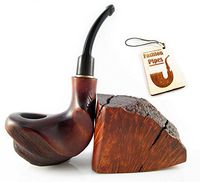 Fashion Pipes "Sherlock" Tobacco Smoking Pipe + Metal Cooler Filter and Fashion Pipes Trinket. Designed for Pipe Smokers.