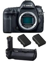 Canon EOS 5D Mark IV DSLR Camera (Body) + Canon BG-E20 Battery Grip + 2 Spare Batteries