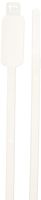Aviditi CTID75 Nylon Identification Cable Tie, 7" Length, 50 lbs Tensile Strength, White (Case of 1000)