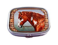 Guojew Horse Custom Fashion Square Pill Box Tablet Holder Pocket Purse Organizer Case Decoration Box