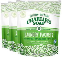 Charlie's Soap - Fragrance Free Laundry Packets - 30 Count (Three 30-Count Bags, 90 Total Loads)