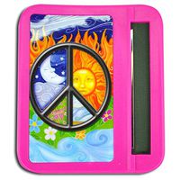 Glow-in-The-Dark Roll-Your-Own Cigarette Case, Hard Plastic, Printed Design - Peace Sign