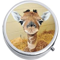 Baby Giraffe Medicine Vitamin Compact Pill Box