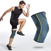 Alvada Knee Brace Compression Sleeve Support Wraps Anti-Slip Firm Grip - Prevent Injuries, Get Pain Relief, Improved Mobility - Ideal as Crossfit, Weightlifting, Powerlifting, Running S