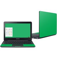 Mightyskins Skin Compatible with Samsung Chromebook 3 11.6" - Solid Green | Protective, Durable, and Unique Vinyl Decal Wrap Cover | Easy to Apply, Remove, and Change Styles | Made in The USA