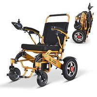 Culver Mobility Electric Power Wheelchair Scooter Fold Lightweight Folding Safe Electric Wheelchair Motorized FDA Approved Aviation Travel (Free Wheelchair RAMP Gift) (Bronze-19 inc)