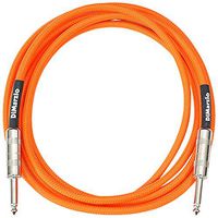 DiMarzio Neon Overbraid Instrument Cable Orange 10 ft.