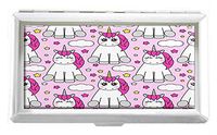 Cartoon Magic Unicorn Design Unisex Stainless Steel Cigarette Holder Case Protection Credit Business Card Storage Box Pocket/Wallet