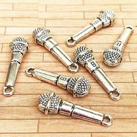 1:12 Dollhouse Miniature Silver Microphone For Doll House DIY Landscape Scene @