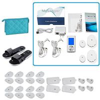 TENS Unit 8 Modes Portable Electro Massage Therapy Device Pulse Impulse Massage Extra 28pc Pads Massage Shoes Traveling Bag