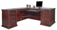 Martin Furniture Huntington Club Left L-Shaped Desk & Return Combo