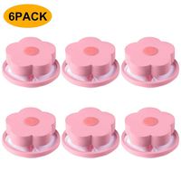 Matoen Washing Machine Universal Float Filter Bag Floating Pet Fur Catcher Filtering Hair Removal Device Wool Cleaning Supplies (Pink, 6PC)