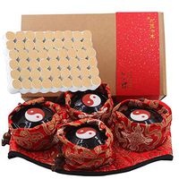 Ispeedytech 54 Pcs Original Pure Moxibustion Column Sticks Moxa Purifier Package Include Copper Box (4boxes) Moxa Stick Five Chen Purity 35:1 Ratio