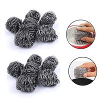 TXIN 24 Pieces Steel Scourers Metal Scourer, Stainless Steel Scourer Dish Bowl Pot Cleaning Scrubbers