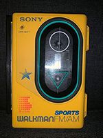 SONY Sports WALKMAN FM/AM/Cassette WM-F45 ~ Yellow ~ Water Resistant