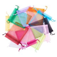 Doitsa 100pcs Drawstring Bags Party Favors Mulicolor Organza Bags 2.7 x 3.5 Inch Wedding Party Favor Bags Drawstring Gift Bag Jewelry Candy Business Samples Display Craft Show Baby Shower Favors