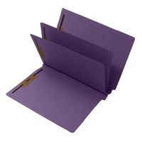 14 Pt. Lavender Classification Folders, Full Cut End Tab, Letter Size, 2 Dividers (Box of 15)