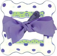 Lavender Polka Dot Clear Tray Notepad Set