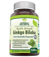 Herbal Secrets Ginkgo Biloba (Double Strength) 120mg 120 Veggie Capsules