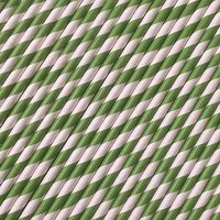 Aardvark Kelly Green Striped Paper Drinking Straws (Qty of 100 - Made in USA)