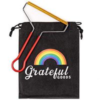 Gratefull Goods Lint Remover, Anti Static Aluminum Clothes Fuzz Sweater Shaver - Reusable Double Sided Travel Roller Brush for Lint, Pet Hair on Clothes and Furniture Lifetime Replacement (Black)