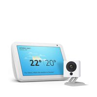 Echo Show 8 (Sandstone) with Wyze 1080p indoor smart home camera