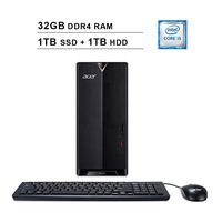2019 Newest Acer Aspire TC 885 Desktop (8th Gen Intel 6-Core i5-8400 up to 4.0 GHz, 32GB DDR4 RAM, 1TB SSD (Boot) + 1TB HDD, Intel UHD Graphics 630, WiFi, Bluetooth, HDMI, Windows 10 Home)