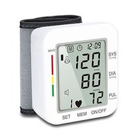 LTLGHY Wrist Blood Pressure Monitor for Home, Digital Automatic Measure Blood Pressure with Heart Rate Pulse Detection, Large LCD Screen Display 2 User Mode with 198 Memory Capacity
