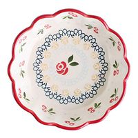 AXZHYX Bowl Ceramic Bowl Cherry Bowl Cute Salad Bowl Eating Bowl Creative Home Breakfast Bowl Fruit Bowl High Temperature Resistant Bottom Skid Hotel Tableware Home Noodles Boiled Fish Soup Bowl