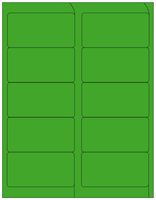 Compulabel 312142 Fluorescent Green Address Labels for Laser Printers, 4 x 2 Inch, Permanent Adhesive, 10 per Sheet, 100 Sheets per Carton