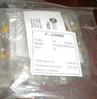 25 PACK FC F-CONN RG59 RG-59 FSC59URCAV-5 AV CABLE COAXIAL END CONNECTOR CCTV