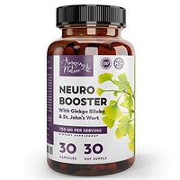 Neuro Booster Nootropics and Brain Supplement for Memory, Brain Support, Clarity, Focus Factor, Mood Boost, Anti Anxiety & Stress Relief with Gingko Biloba, Bacopa Monnieri, St. John’s Wort & More