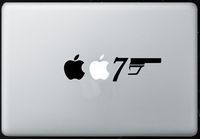 007 James Bond - Sticker Decal MacBook, Air, Pro All Models.