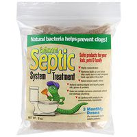 Earthworm Septic Tank System Treatment Cleaner! - 3 Monthly Doses - Pre-Measured Water Soluble Packets - Natural Enzymes, Safer for Family, Environmentally Responsible - 6 Oz.