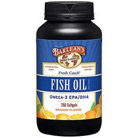 Barlean’s Fresh Catch Fish Oil, Omega-3, 1000mg EPA/DHA, Orange Flavor, 250 softgels