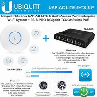 Ubiquiti UAP-AC-LITE-5 5PACK UniFi AcessPoint PoE + TS-8-PRO Switch 150W Power